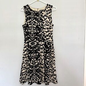 Mossimo Dress Women's XS Sleeveless Knee Length A-Line Stretch Black and White